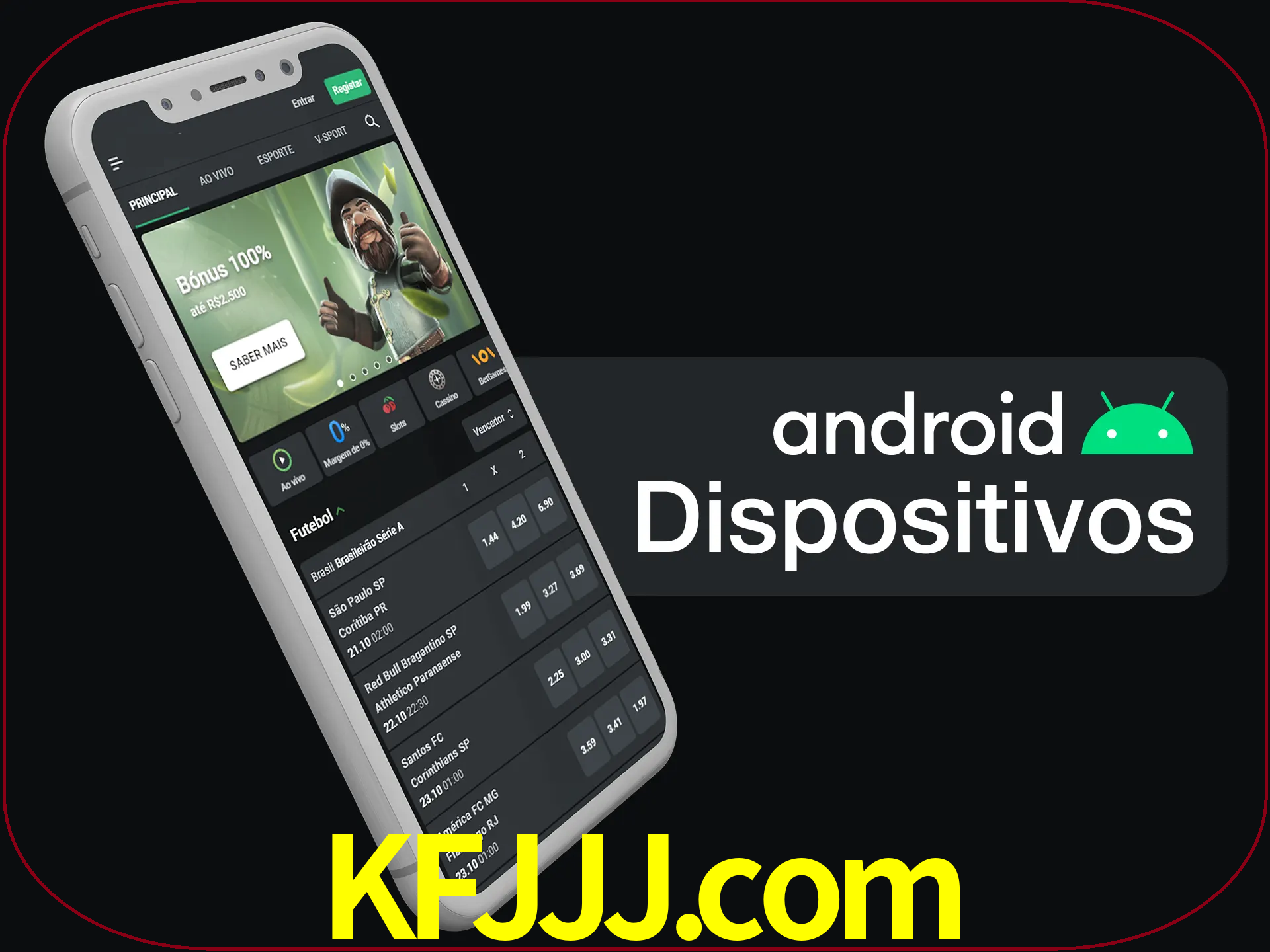O aplicativo suporta a maioria de todos os dispositivos Android.